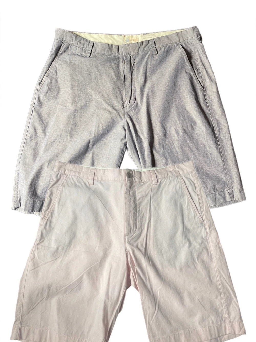 J. Crew Light Gray and Pale Pink Men’s Shorts (2-Pack) bundle Excellent Cond